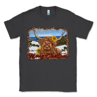 Smoke merry christmas highland cow with farm Classic Tee - RanaPortraitStore