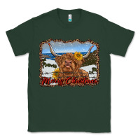 Sports Green merry christmas highland cow with farm Classic Tee - RanaPortraitStore