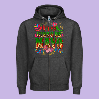 Happy Cinco De Mayo Zipper Hoodie Designed By Cts Tumbler Store