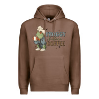 Chestnut froggy before coffee Premium Hoodie - MaliasSmallBusiness