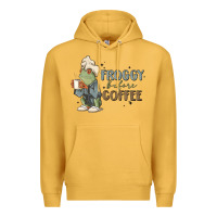 Mustard froggy before coffee Premium Hoodie - MaliasSmallBusiness