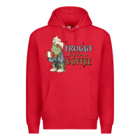 Red froggy before coffee Premium Hoodie - MaliasSmallBusiness