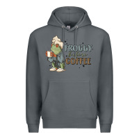 Rock froggy before coffee Premium Hoodie - MaliasSmallBusiness