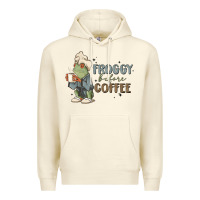 Sandshell froggy before coffee Premium Hoodie - MaliasSmallBusiness