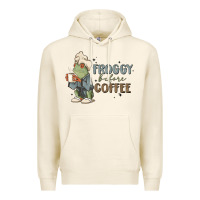 Tofu froggy before coffee Premium Hoodie - MaliasSmallBusiness