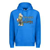 True Royal froggy before coffee Premium Hoodie - MaliasSmallBusiness