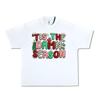 White 'tis the damn season Urban Heavy Tee - MaliasSmallBusiness