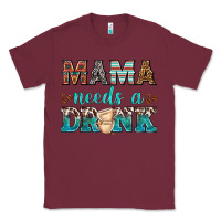 Burgundy mama needs a drink Classic Tee - texasbilliewilder