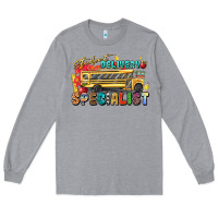 Heather Grey student delivery specialist Long Sleeve Tee - texasbilliewilder