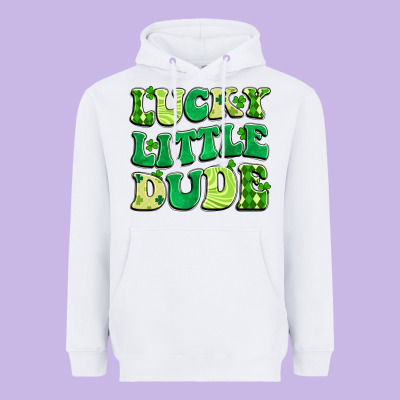 Lucky Little Dude Heavyweight Hoodie Designed By Artiststas
