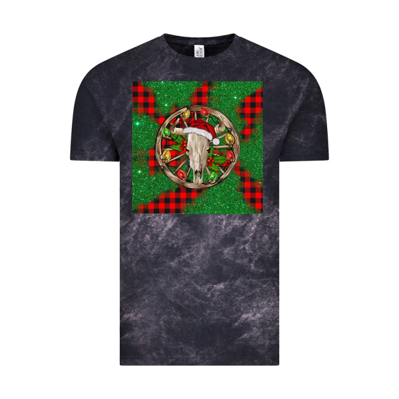 Christmas Bull Skull Vintage Tee by BarkalooDesign | Teevron
