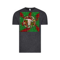 Vintage Black Christmas bull skull Vintage Tee - BarkalooDesign