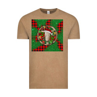 Vintage Coffee Christmas bull skull Vintage Tee - BarkalooDesign