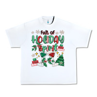 White full of holiday Urban Heavy Tee - MaliasSmallBusiness