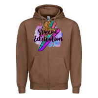 Chestnut special eduation teacher lightning bolt Zipper Hoodie - Zillion Design Studio