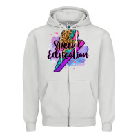 Dove Grey special eduation teacher lightning bolt Zipper Hoodie - Zillion Design Studio