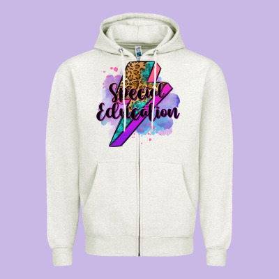 Special Eduation Teacher Lightning Bolt Zipper Hoodie Designed By Zillion Design Studio