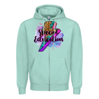 Seafoam special eduation teacher lightning bolt Zipper Hoodie - Zillion Design Studio