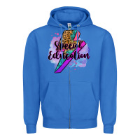 True Royal special eduation teacher lightning bolt Zipper Hoodie - Zillion Design Studio
