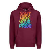 Burgundy dont hide your pride Premium Hoodie - MaliasSmallBusiness