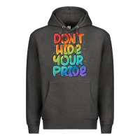 Charcoal Heather dont hide your pride Premium Hoodie - MaliasSmallBusiness