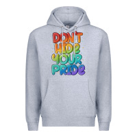 Heather Grey dont hide your pride Premium Hoodie - MaliasSmallBusiness