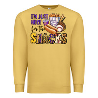Antique Gold i'm just here for the snacks baseball purple and g Premium Sweatshirt - Jasminsmagicworld