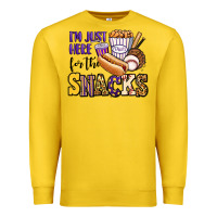 Lemon i'm just here for the snacks baseball purple and g Premium Sweatshirt - Jasminsmagicworld