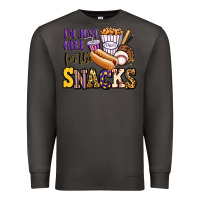 Smoke i'm just here for the snacks baseball purple and g Premium Sweatshirt - Jasminsmagicworld