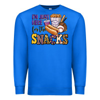 True Royal i'm just here for the snacks baseball purple and g Premium Sweatshirt - Jasminsmagicworld