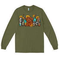 Army Green mom cow Long Sleeve Tee - Zillion Design Studio