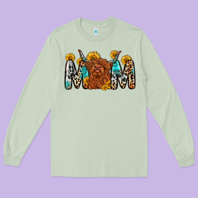 Mom Cow Long Sleeve Tee Designed By Zillion Design Studio