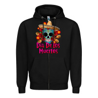 Black dia de los muertos Zipper Hoodie - CTS Tumbler Store