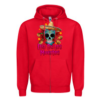 Red dia de los muertos Zipper Hoodie - CTS Tumbler Store