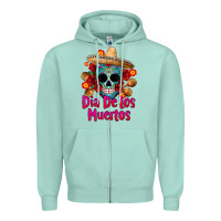 Seafoam dia de los muertos Zipper Hoodie - CTS Tumbler Store