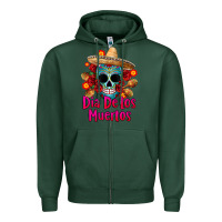 Sports Green dia de los muertos Zipper Hoodie - CTS Tumbler Store