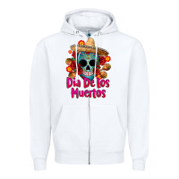 White dia de los muertos Zipper Hoodie - CTS Tumbler Store