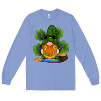 Colony Blue st patricks day gnomes shamrock gold horseshoes rainbow Long Sleeve Tee - RanaPortraitStore