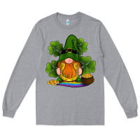 Heather Grey st patricks day gnomes shamrock gold horseshoes rainbow Long Sleeve Tee - RanaPortraitStore