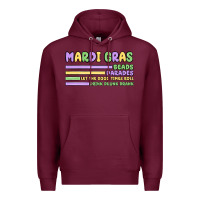 Burgundy mardi gras beads Premium Hoodie - MaliasSmallBusiness