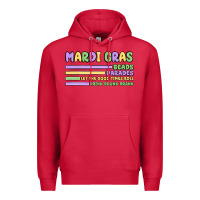 Cardinal mardi gras beads Premium Hoodie - MaliasSmallBusiness
