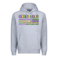 Heather Grey mardi gras beads Premium Hoodie - MaliasSmallBusiness