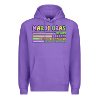 Purple mardi gras beads Premium Hoodie - MaliasSmallBusiness