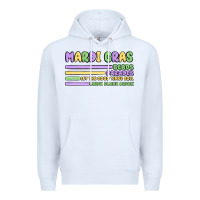 White mardi gras beads Premium Hoodie - MaliasSmallBusiness