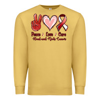 Antique Gold peace love cure head and neck cancer Premium Sweatshirt - Jasminsmagicworld