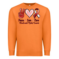 Carrot peace love cure head and neck cancer Premium Sweatshirt - Jasminsmagicworld