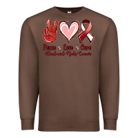 Chestnut peace love cure head and neck cancer Premium Sweatshirt - Jasminsmagicworld