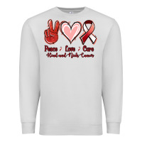 Dove Grey peace love cure head and neck cancer Premium Sweatshirt - Jasminsmagicworld