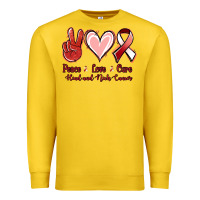 Lemon peace love cure head and neck cancer Premium Sweatshirt - Jasminsmagicworld