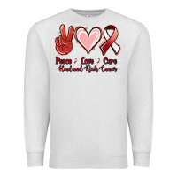 Oatmeal Heather peace love cure head and neck cancer Premium Sweatshirt - Jasminsmagicworld